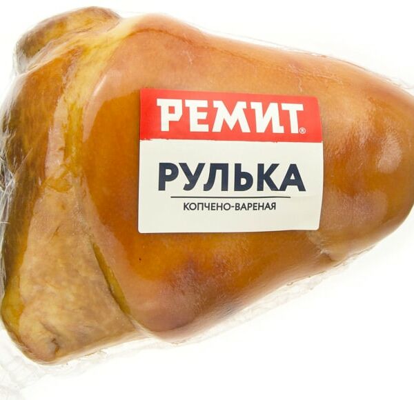 Рулька свиная Ремит копчено-вареная с костью 1кг