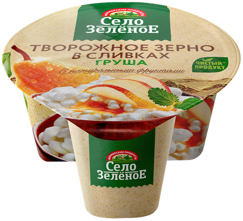 

Творожное зерно Село Зелёное в сливках груша 5% 130 г