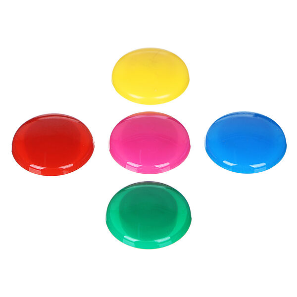 Clipstudio набор магнитов d3см, 5 шт, ассорти 5 цветов, на блистере, в ассортименте