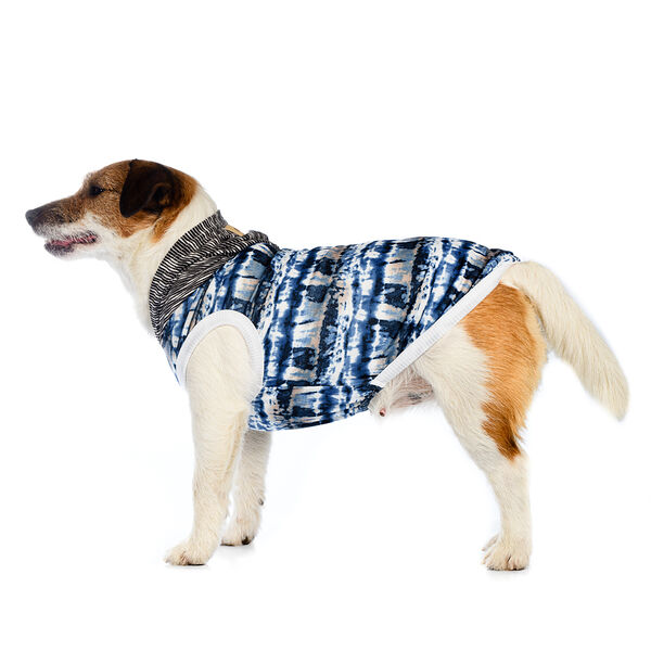 Футболка с капюшоном для собак 2XL голубой (унисекс)