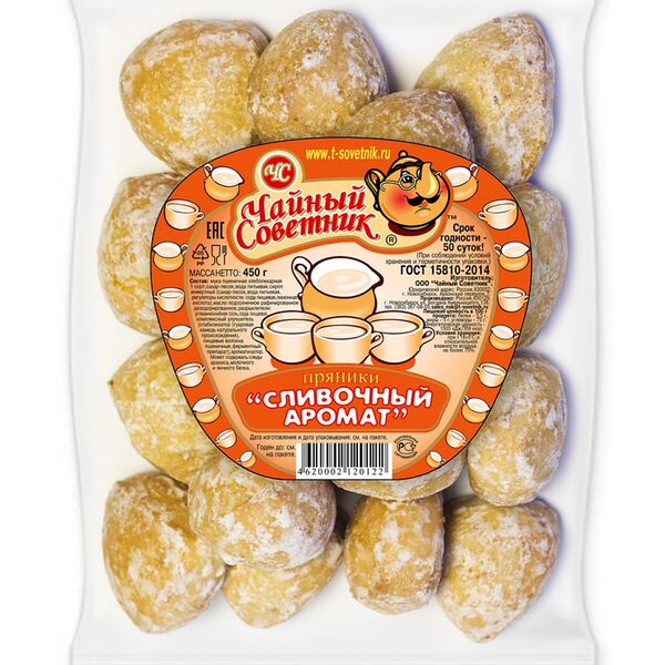 Пряники Чайный Советник Сливочный аромат