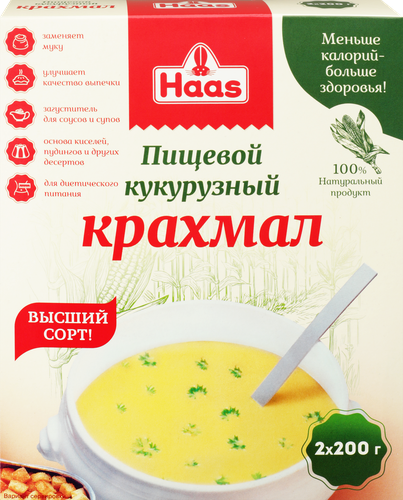 

Крахмал кукурузный HAAS, 400г