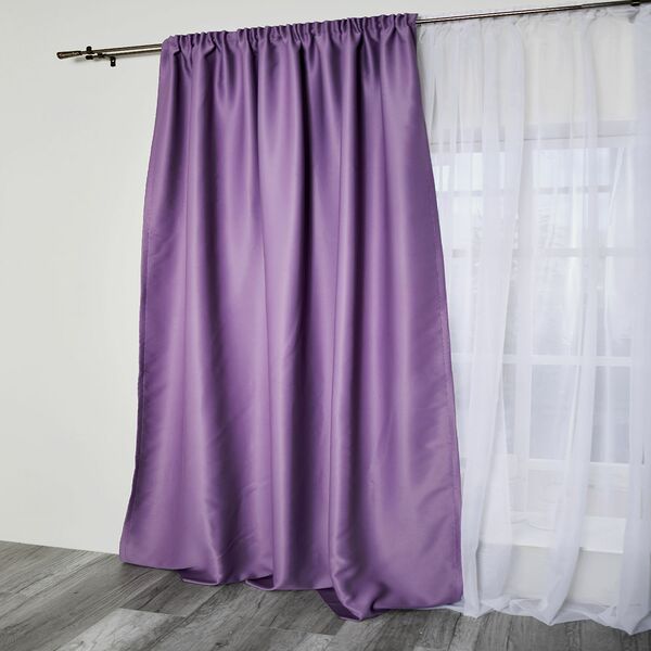 Портьера Mona Liza Блэкаут, 200х270 см, фиолетовая, на шторной ленте