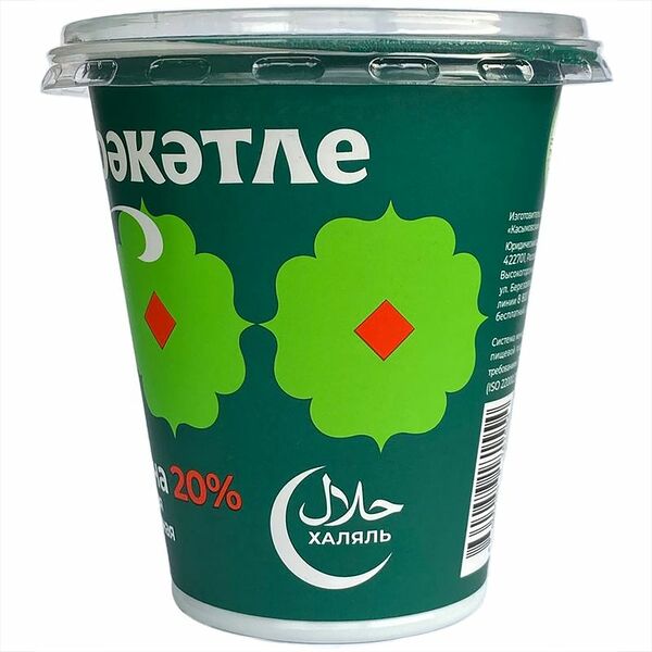 Сметана Бэрэкэтле халяль 20%, 300г