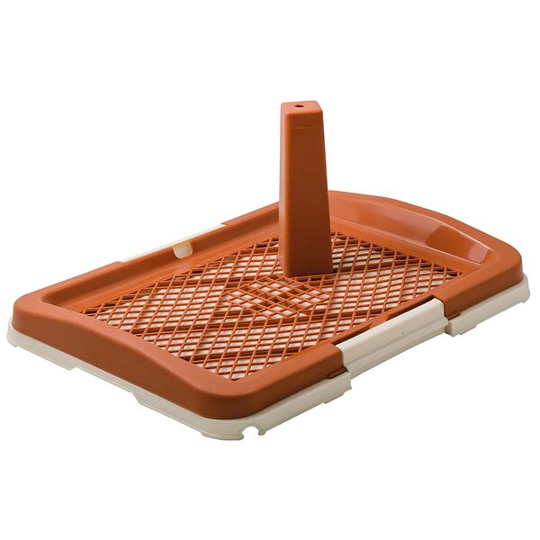 Туалет для собак Pet Line со столбиком, большой коричневый 49x63x6 см