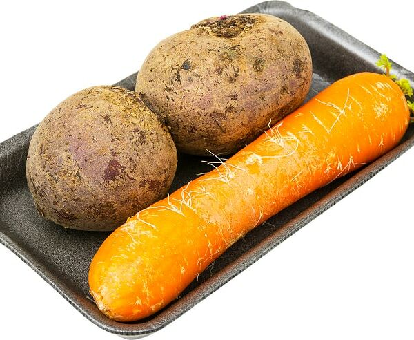Набор овощной морковь и свекла 600г упаковка