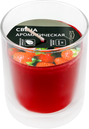 

Свеча ароматическая HOMECLUB Клубника, в банке, с крышкой