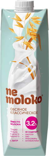 

Напиток овсяный Nemoloko Классический 3.2% 1 л