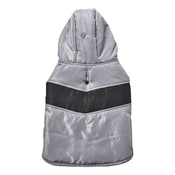 Попона для собак FOXIE Classic L (длина спины 40см) серая с капюшоном