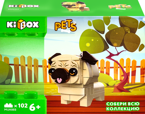 Конструктор KIBOX Мопс, 102 детали
