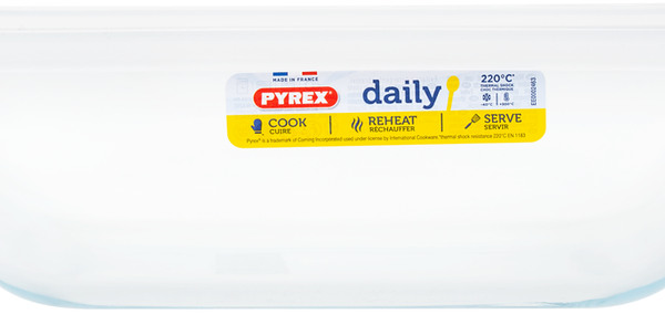 Форма для запекания PYREX Daily с крышкой, прямоугольная 25x20x7.5см 2,25л Арт.343B000/D