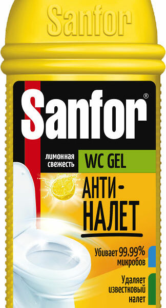 Гель для чистки унитаза Sanfor Лимон