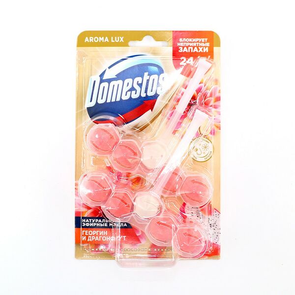 Блок для очищения унитаза DOMESTOS Power 5 Экзотический букет ДУО (2X50Г)