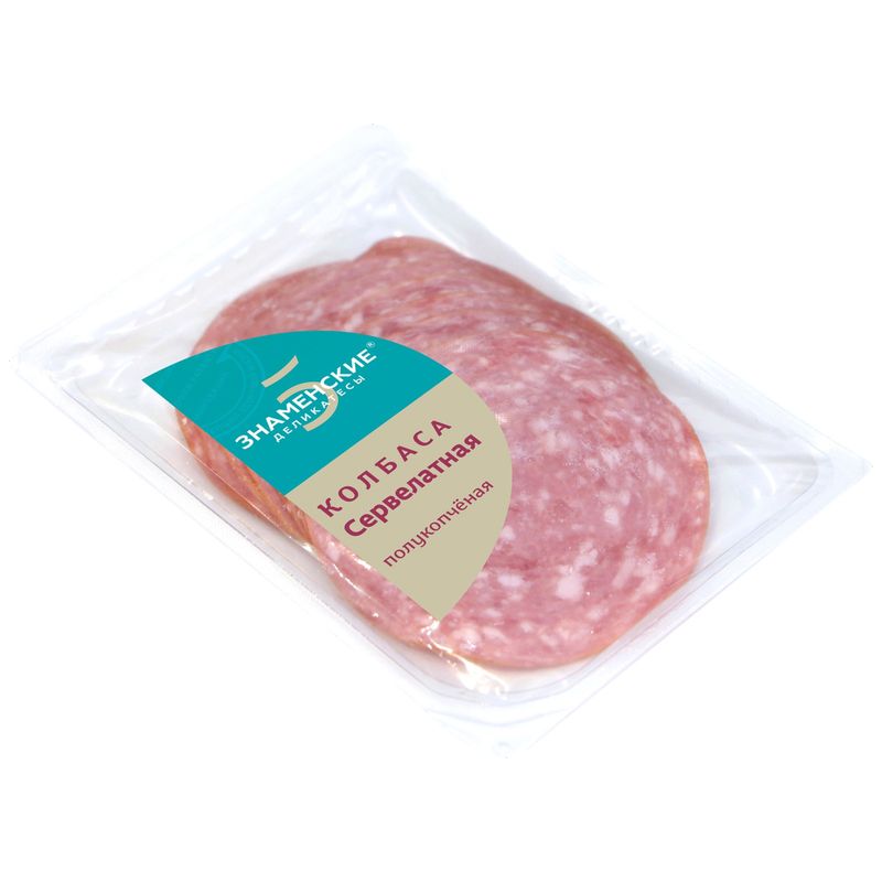 

Колбаса Сервелатная Знаменские деликатесы полукопчёная категории Б 100 г