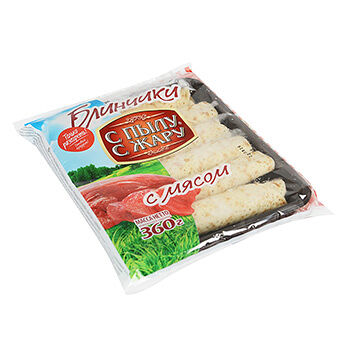 Блинчики быстрозамороженные С пылу С жару с мясом