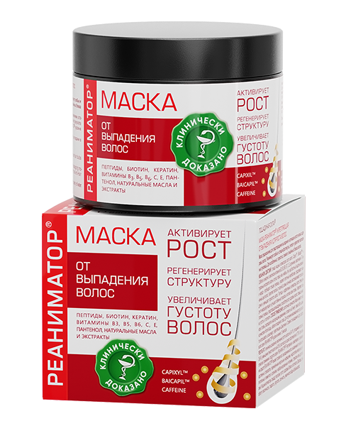 Маска для волос Лошадиная сила Реаниматор укрепляющая от выпадения 250 мл