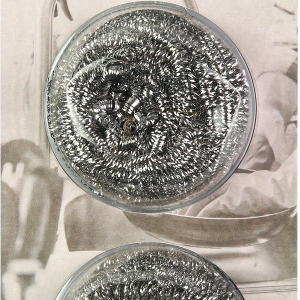 Мочалка для посуды HOMECLUB металлическая, большая, 2шт