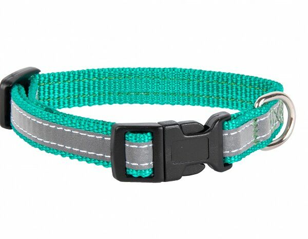 Ошейник Аркон светоотражающая лента зеленый для собак 1,5*24-32см