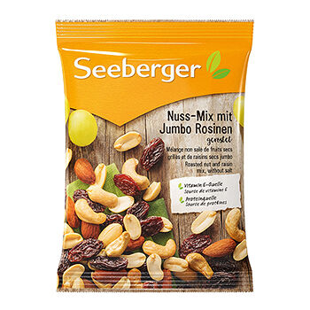 Смесь Seeberger Джамбо обжаренные ядра орехов и темного изюма