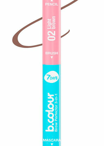 Карандаш 7Days B. Colour для бровей 3в1 02 1