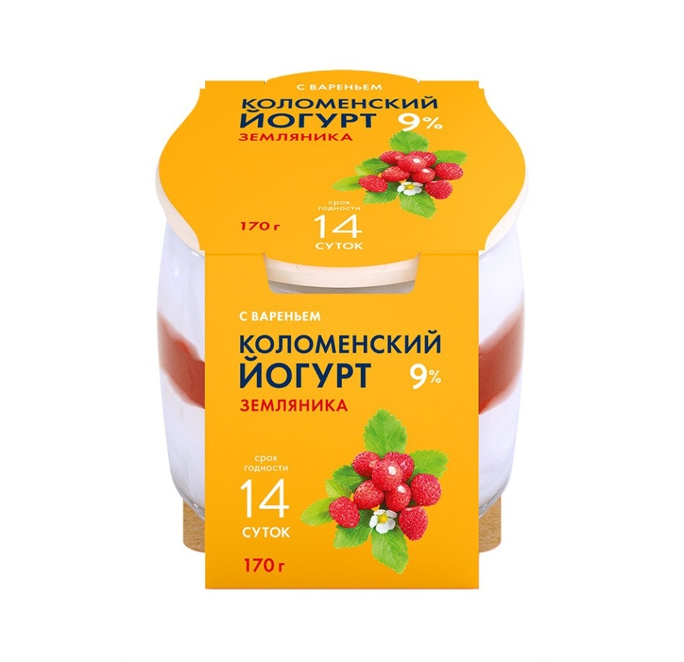 

Йогурт Коломенский с вареньем земляника 9% 170 г