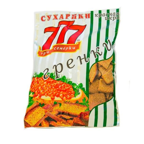 Гренки Три семерки Красная икра