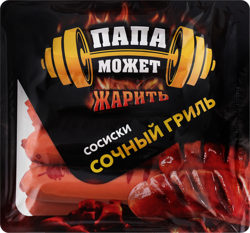 

Сосиски Папа может Сочный гриль вареные 450 г