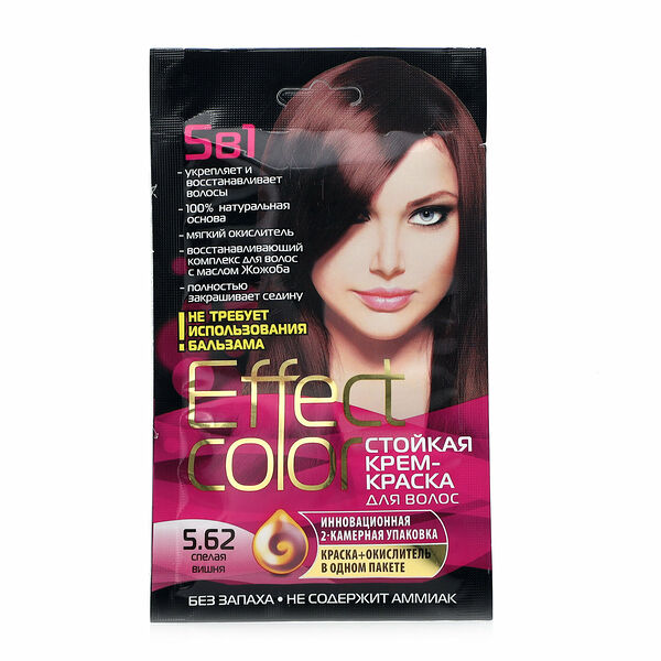 Стойкая крем-краска для волос FitoКосметик оттенок 5.62 спелая вишня