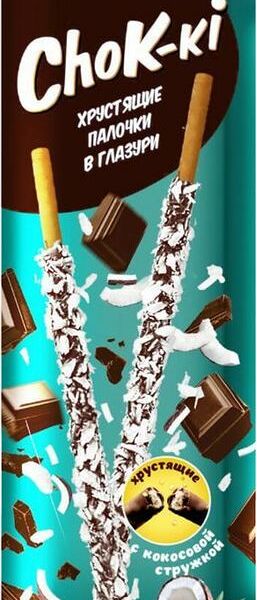 Соломка Altey Chok-ki палочки в кондитерской глазури с кокосовой стружкой 40г