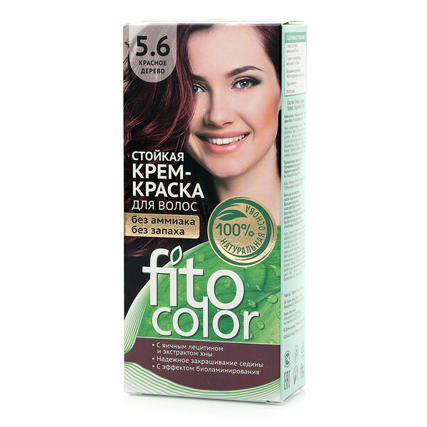 Крем-краска стойкая для волос оттенок 5.6 красное дерево ТМ Fito color (Фито колор)