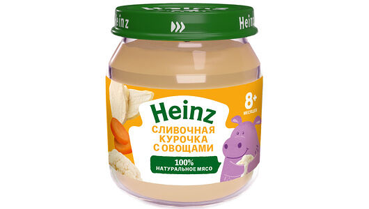 Пюре детское мясное Heinz Сливочное курица с овощами с 8 месяцев