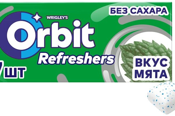 Жевательная резинка Orbit Refreshers Мята 16г