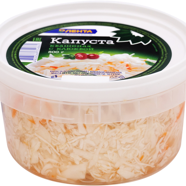 Капуста квашеная ЛЕНТА с клюквой