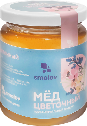 Мед цветочный SMOLOV, 300г