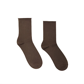 Носки Belle you без резинки бамбук цвет горький шоколад р.38-39 (25)