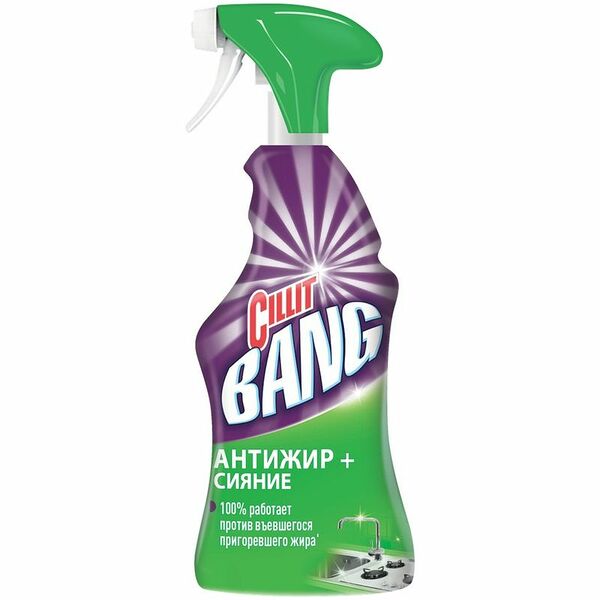 Чистящее средство Cillit Bang Антижир + сияние, 750мл