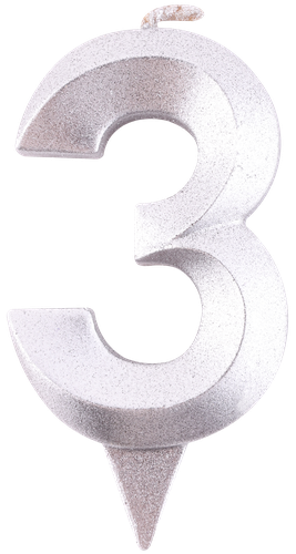 

Свеча Хамелеон Цифра 3 Грань в ассортименте