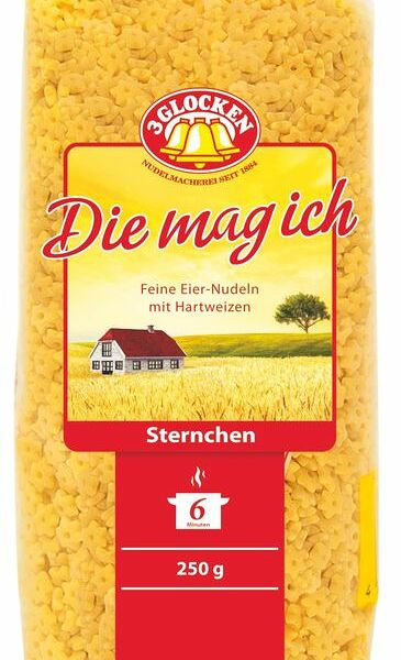 Макароны 3 Glocken Die mag ich звёздочки, 250г