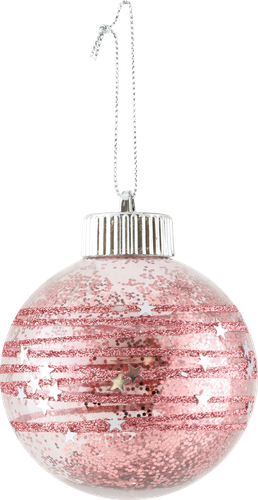 

Шар елочный Homeclub Спирали/Звезды с блестками пластик 8 см 1 шт в ассортименте