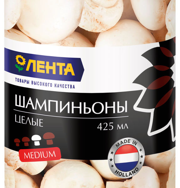 Шампиньоны ЛЕНТА целые