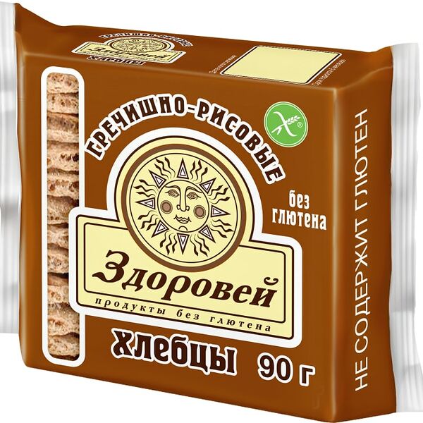 Хлебцы Здоровей Гречнево-рисовые без глютена 90г