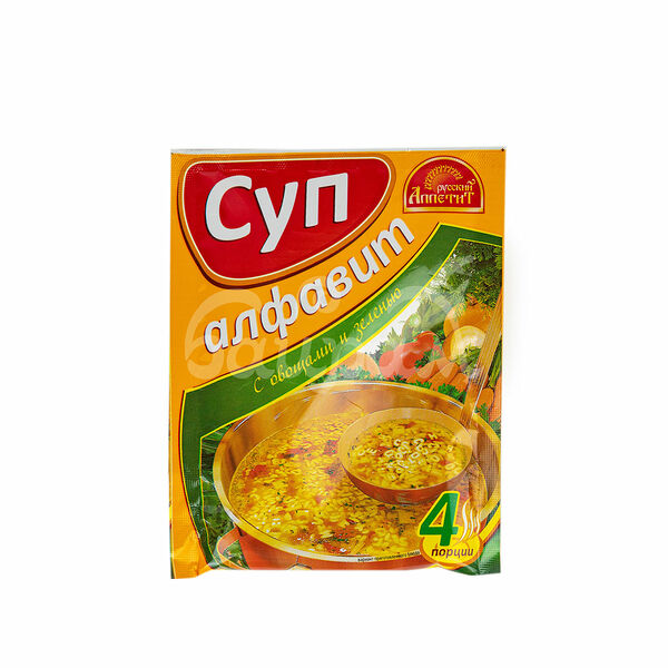 Суп Алфавит Русский Аппетит 60гр с Овощами и Зеленью пакет