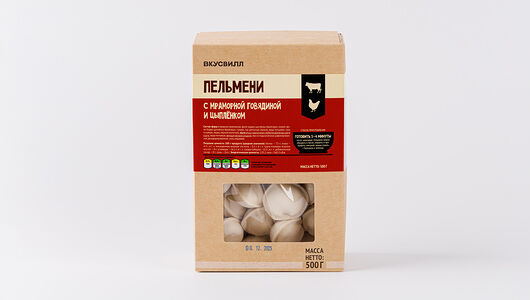 Пельмени с мраморной говядиной и цыпленком(Продукт замороженный)