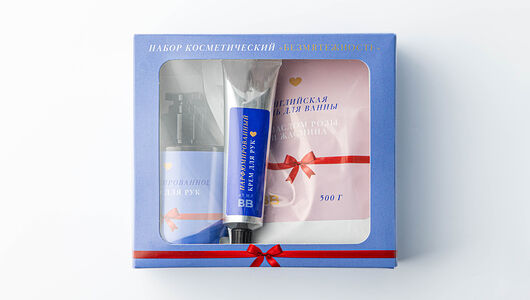 Набор косметический Безмятежность с комплексом масел (соль для ванны, крем для рук, мыло для рук)