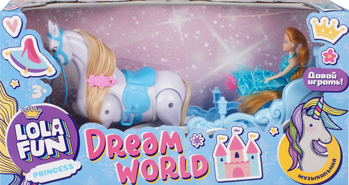 

Набор игровой LOLA FUN Кукла в карете, со звуковыми эффектами, 3 предмета, Арт. 2005Z285