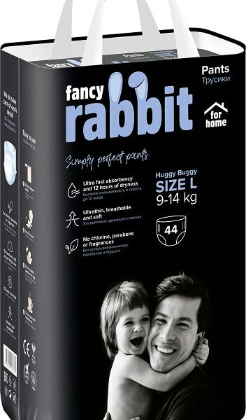 Трусики-подгузники Fancy Rabbit for home 9-14кг L 44шт
