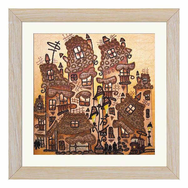 НК2212 Набор для вышивания бисером Нова Слобода 'Пряничные домики'30х30 см