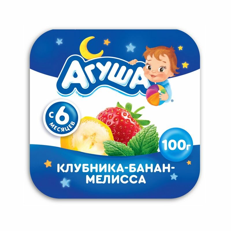 Купить Творог детский Агуша Засыпай-ка клубника-банан-мелисса 3,8% по ...
