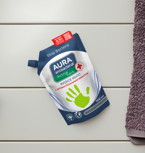 

Жидкое мыло Aura с антибактериальным эффектом ромашка 500 мл