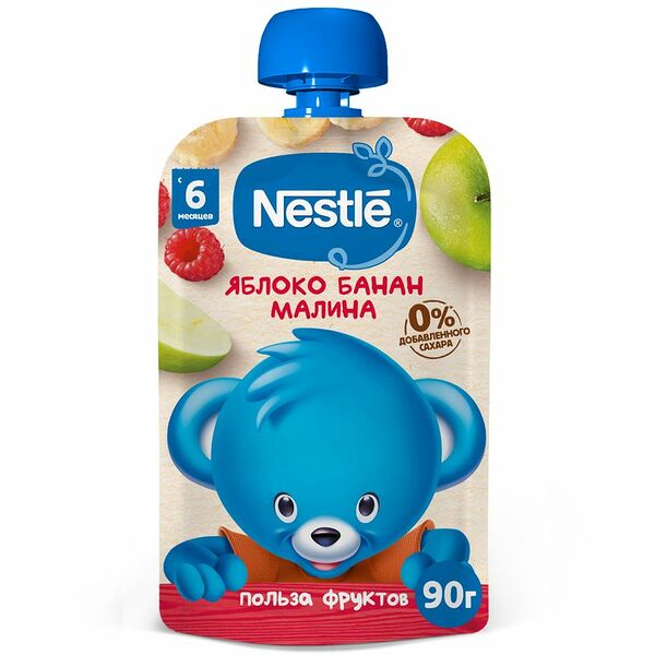 Пюре Nestle Яблоко Банан Малина с 6 месяцев